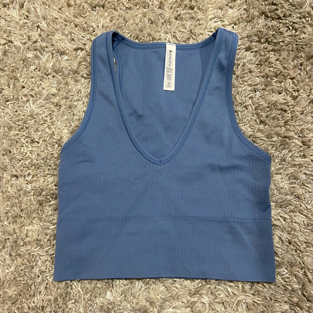 athleta aurora crop rib tank